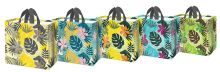 Taška 36 l, lamino, LISTY MONSTERA, farby mix