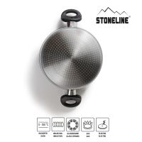 WARIMEX Hrnec STONELINE o 28 cm, 6,9 l, skleněná poklice_2 (1)