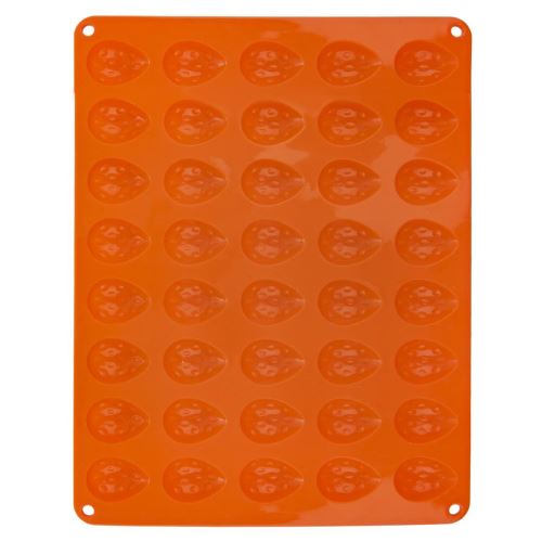 ORION Forma silikonová ořechy 40 ks, 33,5 x 26 x 1,2 cm, oranžová
