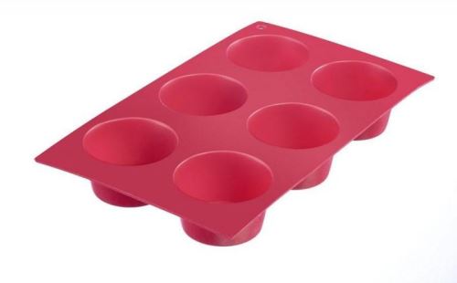 WESTMARK Forma silikonová na muffiny 6 ks, hluboká 4 cm CLASSIC, červená