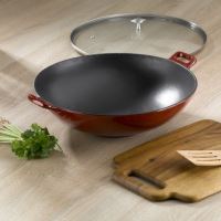 KELA Pánev Wok CALIDO BLACK 36 CM, 4 l, litina, červený_8 (7)