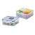 LOCK &amp; LOCK Dóza na potraviny 870 ml, 15,5 x 15,5 x 6 cm s priehradkami, HPL823C