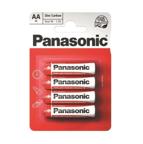 PANASONIC Baterie zinkouhlíková AA, R6RZ - 1,5V, blistr 4 ks