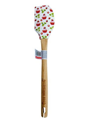 ALVARAK Stěrka kuchyňská 30 cm, silikon/dřevo, muffin jahoda