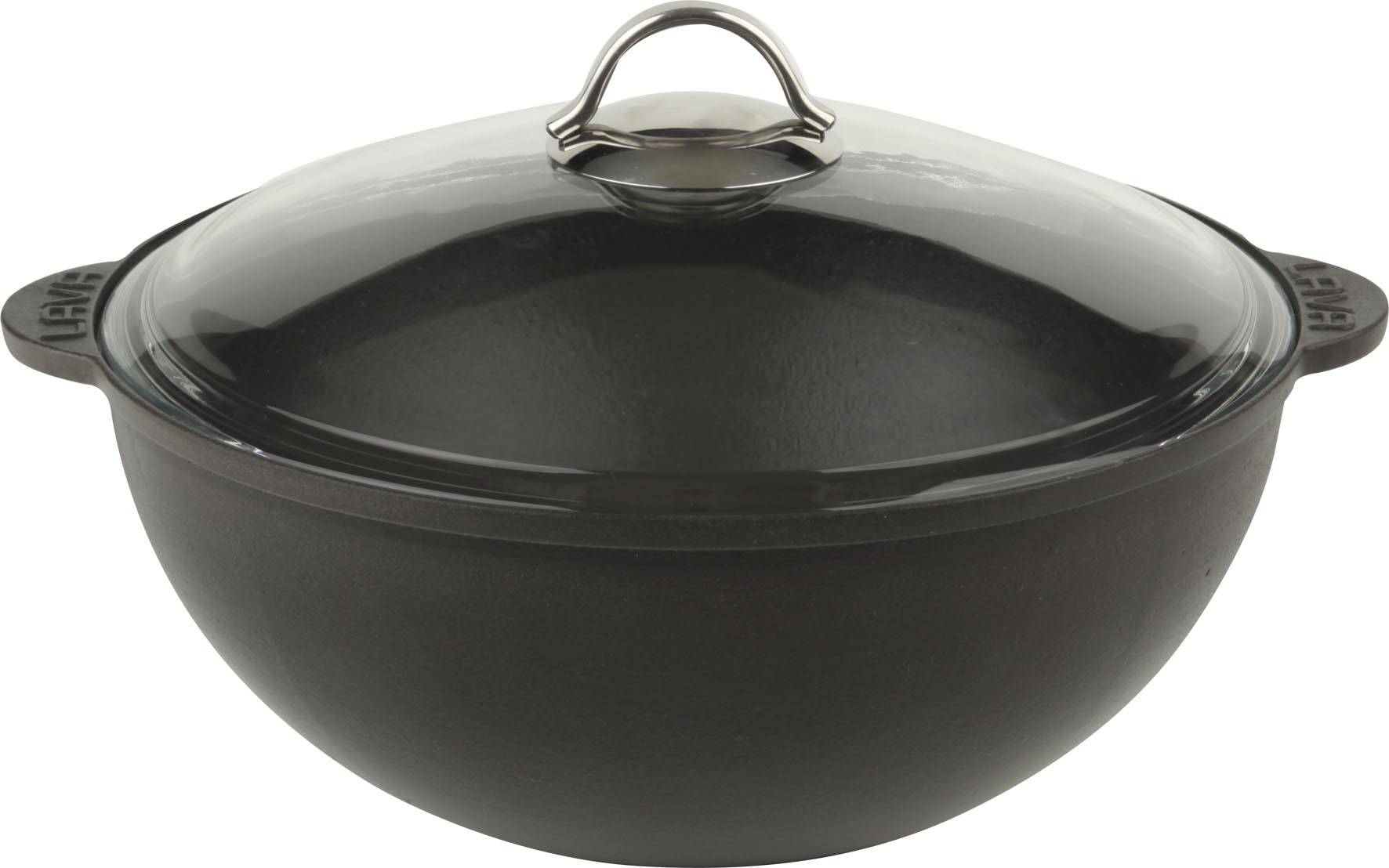 LAVA Panvica WOK liatina 30 cm, 6 l, sklenená pokrievka