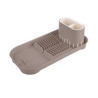 ORION Odkapávač  BEIGE Studio 39 x 19,5 x v.11 cm, hnědá, plast