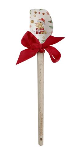 ALVARAK Stěrka kuchyňská 21 cm, silikon/dřevo, medvídek_0