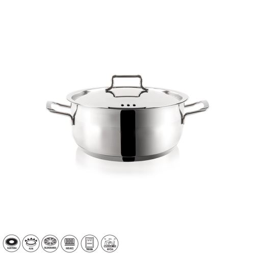 ORION Kastrol ANETT o 14 cm, 0,7 l, výška 6 cm, nerezová poklice