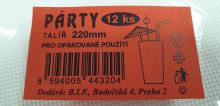 Mělký talíř párty 12 ks 22 cm, PP plast, opak. použití_2 (1)