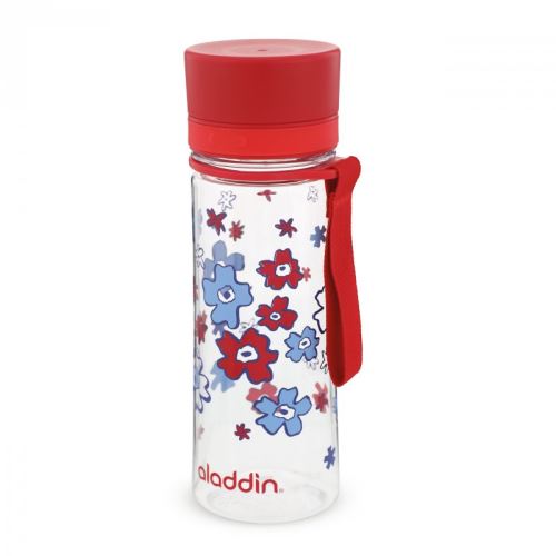 ALADDIN Lahev na vodu AVEO 350 ml, červená s potiskem