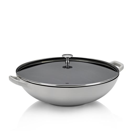 KELA Pánev Wok CALIDO BLACK 36 CM, 4 l, litina, šedý