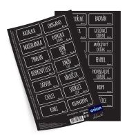 ORION Samolepky na dózy BLACK obdélník 28 CZ