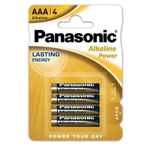 PANASONIC Baterie alkalická AAA, LR03 - 1,5V, blistr 4 ks