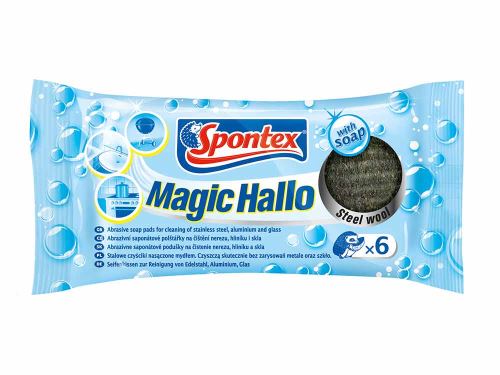 SPONTEX Drátěnka se saponátem kovová, 6 ks