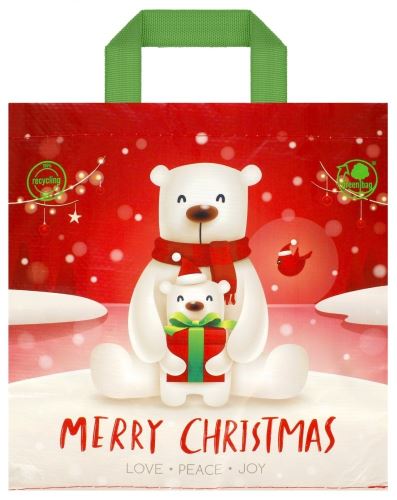 Taška 8 l, lamino, MERRY CHRISTMAS