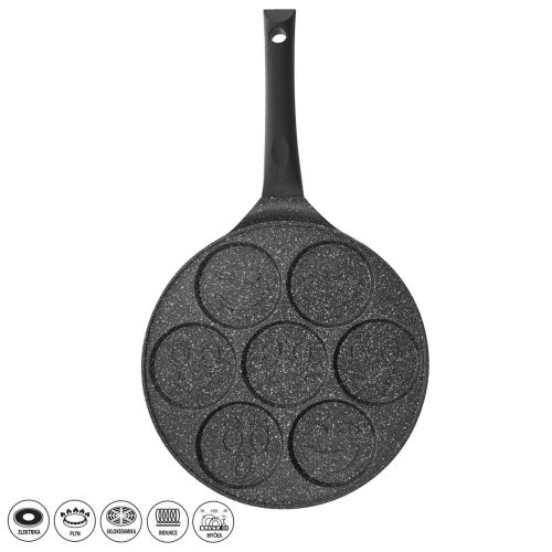 ORION Pánev na lívance, lívanečník GRANDE smajlík, o 27 cm, indukce