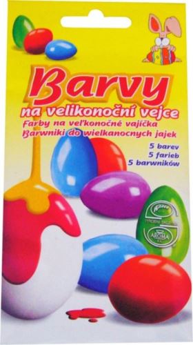 AROCO Barvy na velikonoční vajíčka práškové, 5 barev 