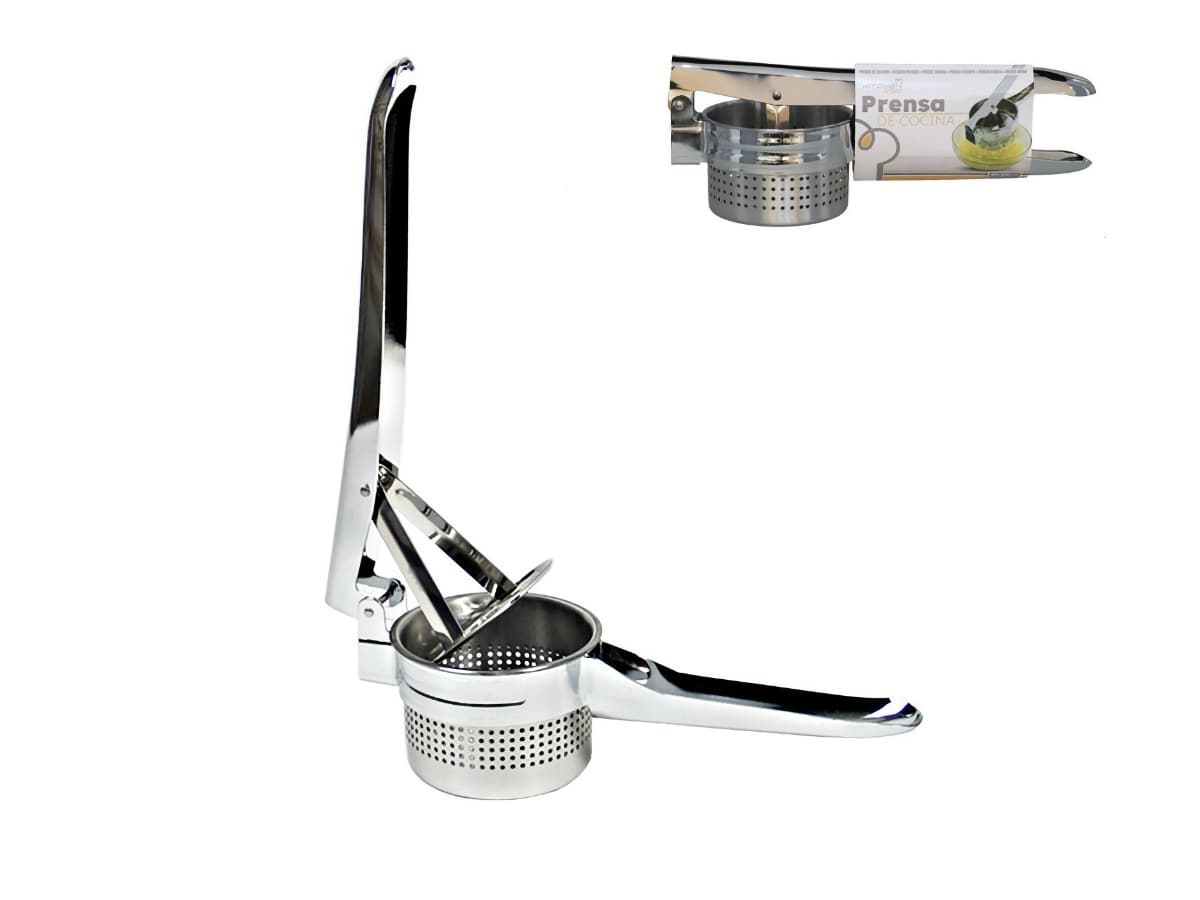 PRENSA Ručné pákové mačkadlo zemiakov - lis na zemiaky, chróm