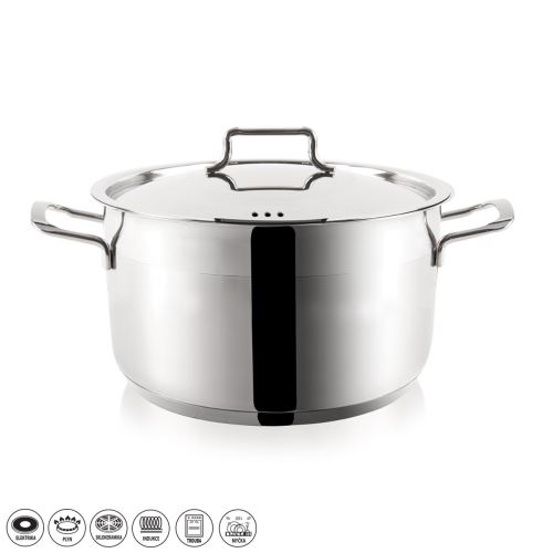 ORION Kastrol ANETT o 24 cm, 6,2 l, výška 14 cm, nerezová poklice