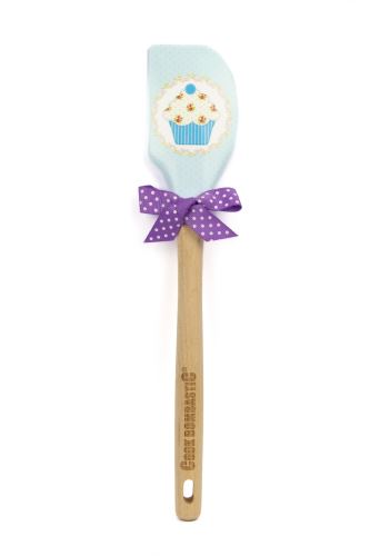 ALVARAK Stěrka kuchyňská 30 cm, silikon/dřevo, muffin modrý