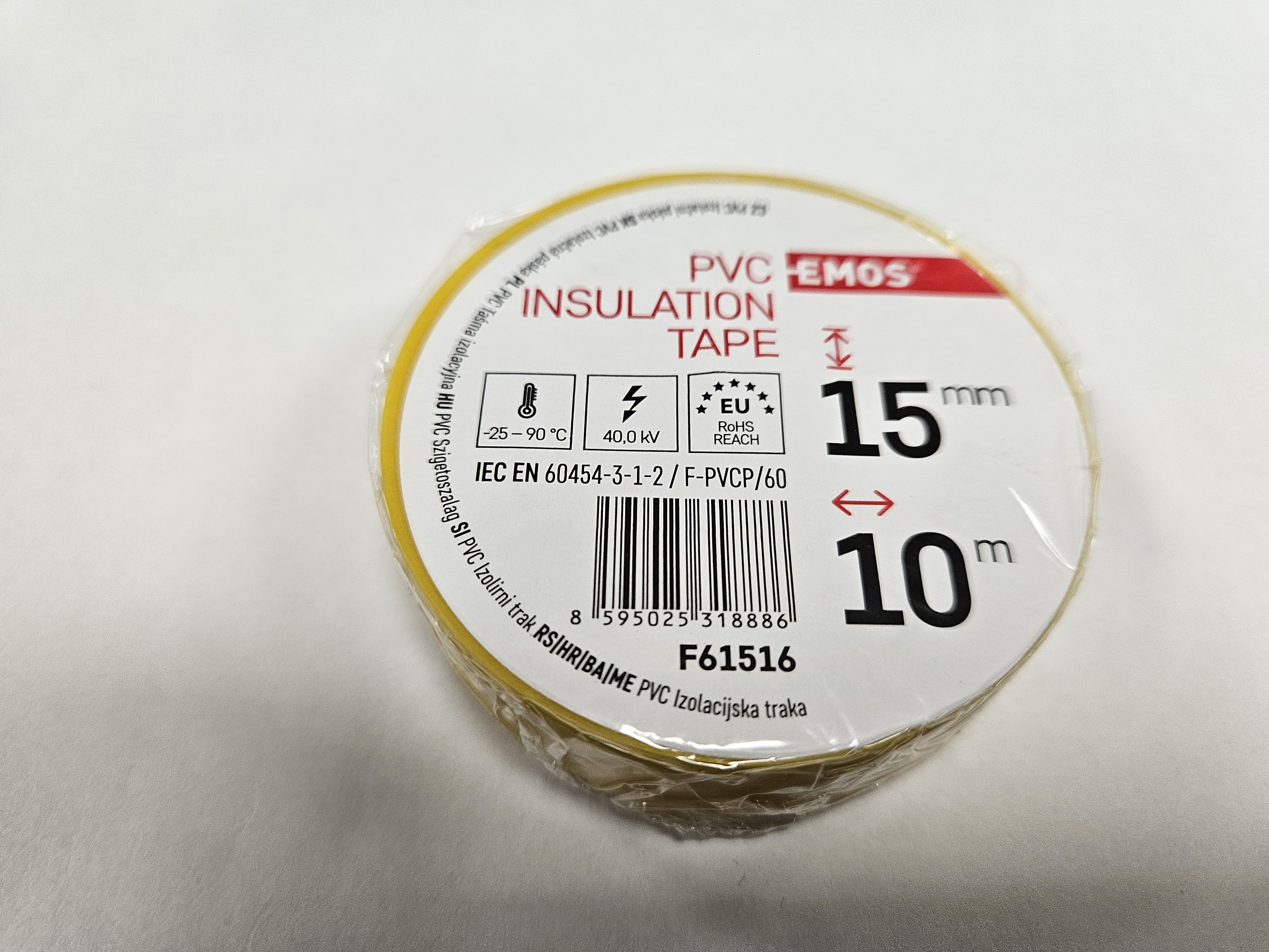 EMOS Páska izolačná, 1 ks, 15 mm / 10 žltá