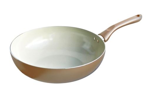 TORO Pánev Wok CHAMPAGNE o 28 cm s keramickým povrchem