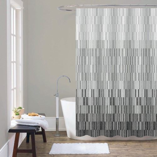 DURAMAT Koupelnový závěs dekorCY-213858, 180 x 200 cm, textilní, hnědý