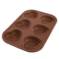 ORION Forma muffiny srdce 6 hnědá, silikon_2 (1)