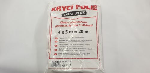 Krycí fólie EXTRA PLUS 4 x 5 m, silná